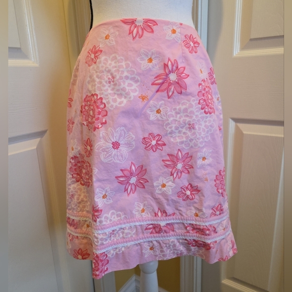 Lilly Pulitzer Dresses & Skirts - LILLY PULITZER PINK FLORAL SKIRT, SIZE 12